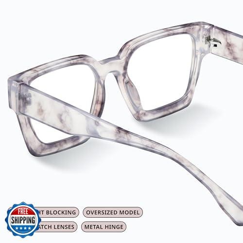 livho Übergroße bis 99% Blaulicht blockierende Brille für Damen - Rechteck F - Bild 5 von 5