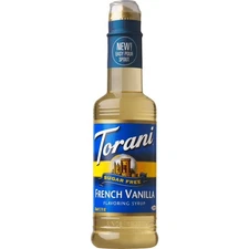 Torani Sugar Free French Vanilla Syrup, Zero Calorie,  Bottled Syrup, 12.7 oz