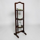 Tavolino antico a più ripiani in legno etagere pieghevole porta dolci cake stand