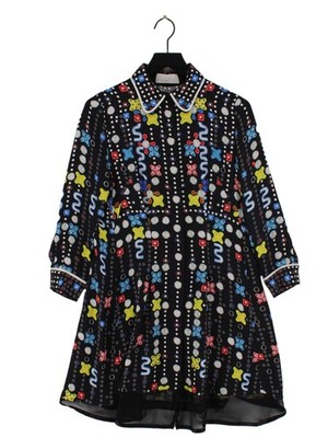 Peter Pilotto Midikleid A-Linie UK10 in Schwarz