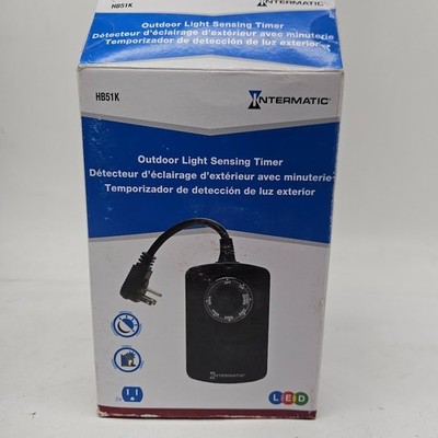 Intermatic Outdoor Timer With Photocell Light Sensor 24 Hour Weatherproof HB51K