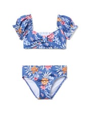 Janie And Jack Recycled Tropical Floral Sweetheart 2Pc Swimsuit