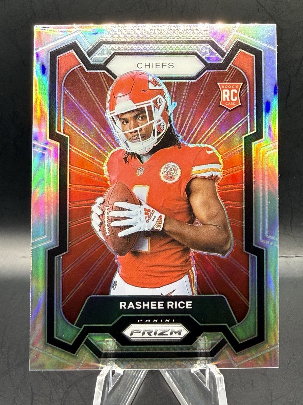 2023 Prizm Rashee Rice Rookie Variations RC Prizm Silver #326 Chiefs