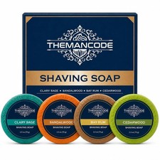 Shaving Soap for Men Gift Set 4 Pack Variety 2.5 oz Each