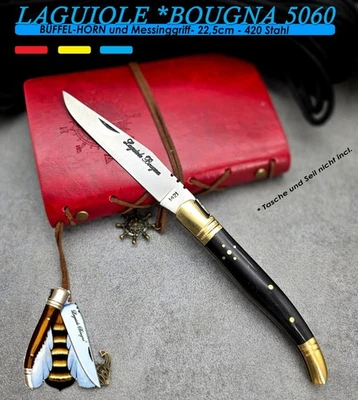 LAGUIOLE Bougna 5060 |Horngriff Französisches Taschenmesser Klapp Messer 22,5cm