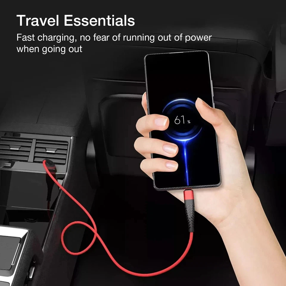 USB A to Type C Fast Charger Cable 3A For Samsung Mobile Phone Lead USB C Cable - Image 4 of 4