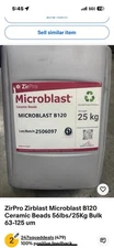 ZirPro Zirblast Microblast B120 Ceramic Beads 56lbs/25Kg Bulk 63-125 um