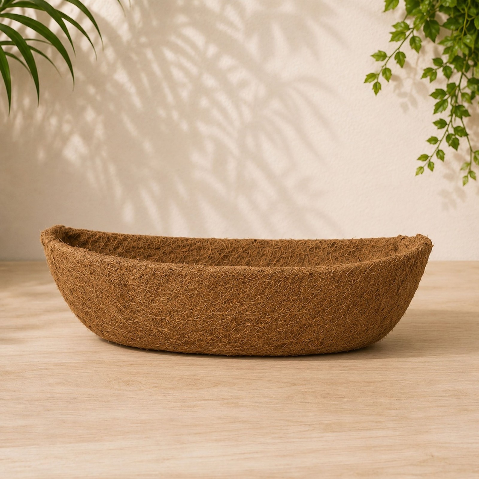 24 Inch Wall Trough Coco Liner Natural Pre Moulded Coir Garden Wall Basket Liner