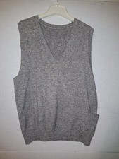 Men's Brown Heather V-Neck One Pocket Sweater Size XL