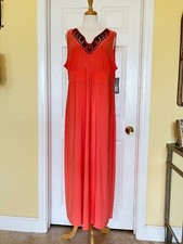 MY COLLECTION WOMAN orange beaded maxi dress size 2X