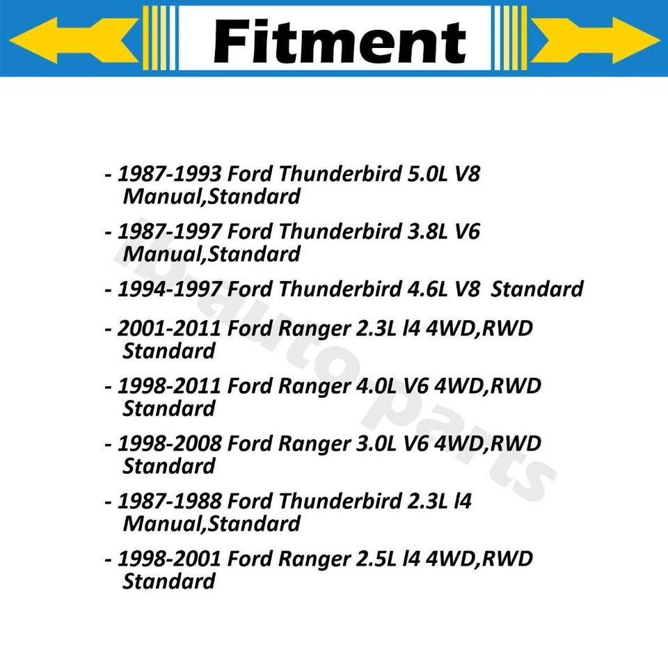 Eje trasero original todas las juntas juntas juntas en U GMB para Ford Ranger 1998 1999 2000 2001 2002 Foto 2 de 4