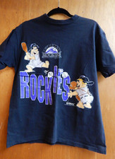 1994 The Flintstones x Colorado Rockies T Shirt Hanna Barbera x Major League MBL