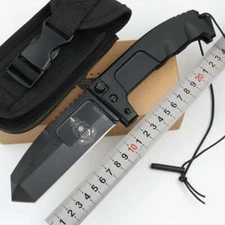 10'' New N690 Steel 5MM Blade T6061 Aluminum Handle Tactics Folding Knife VTF08