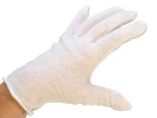 Cotton Gloves White Inspection Hand Glove Lisle 2Dz Jewelry Silverware and Coins