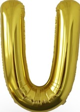 40  Inch Large Gold Letter Balloon,Letter U Big Size Jumbo Helium Mylar