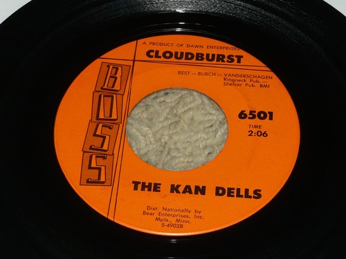 The Kan Dells Cry Girl Cloudburst 45 RPM Record VG+ Boss 6501 - Picture 4 of 4