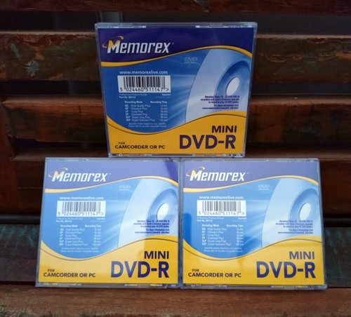 Memorex Mini DVD-R x 3 *NEW* for Camcorder or PC - Afbeelding 2 van 2