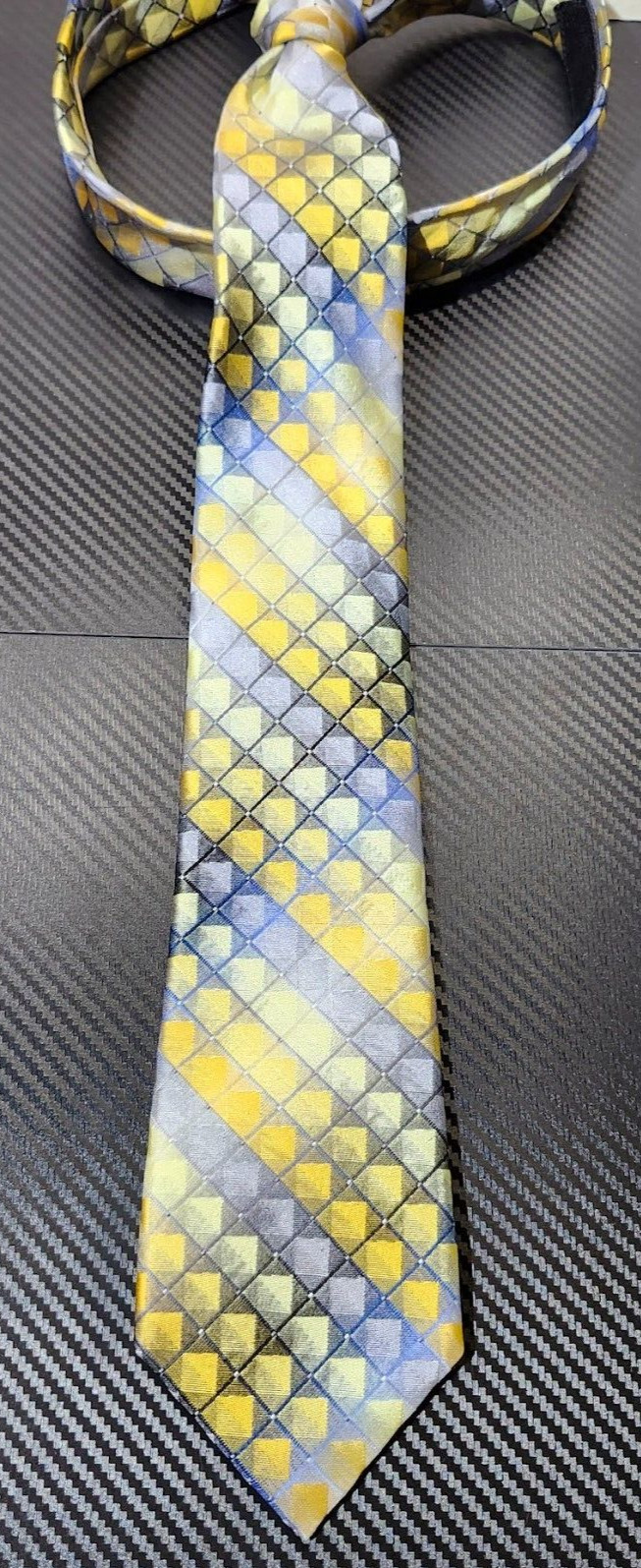 VAN HEUSEN 100% Silk Tie Multicolor Wavy Geometric Flextie image 10