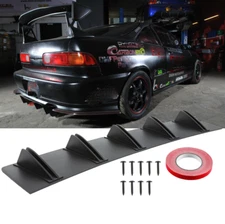 Rear Bumper Diffuser Shark 5-Fins Spoiler Lip Splitter For Honda Acura Integra
