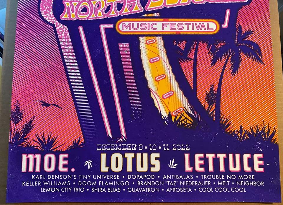 North Beach Music Festival LOTUS MOE LETTUCE 2022 AP Screen Print