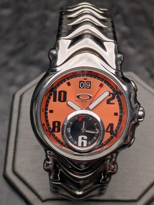 RETRO Operation Oakley Judge Y2K Chronograph Tech Watch Orange