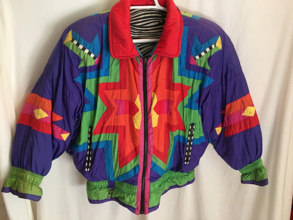 Jaqueta feminina vintage Saks Fifth Avenue esqui snowboard inverno anos 80 TAMANHO M