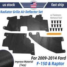 For 09-14 Ford F-150 & Raptor 3pc Radiator Grille Air Deflector Set w/ Fasteners