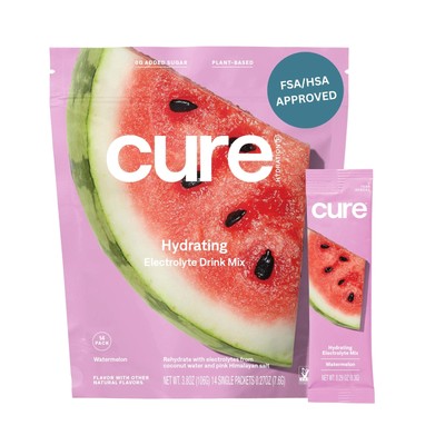 Cure Hydration | Plant-Based Electrolyte Drink Mix | No Added Sugar | Dehydra...