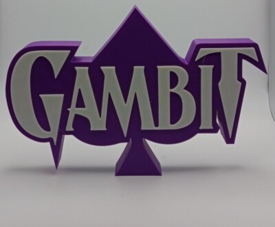 X-Men Gambit 3D Printed Logo Display Stand 