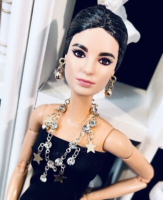 OOAK Fashion Doll Size Elegant Gold tone metal And Rhinestone