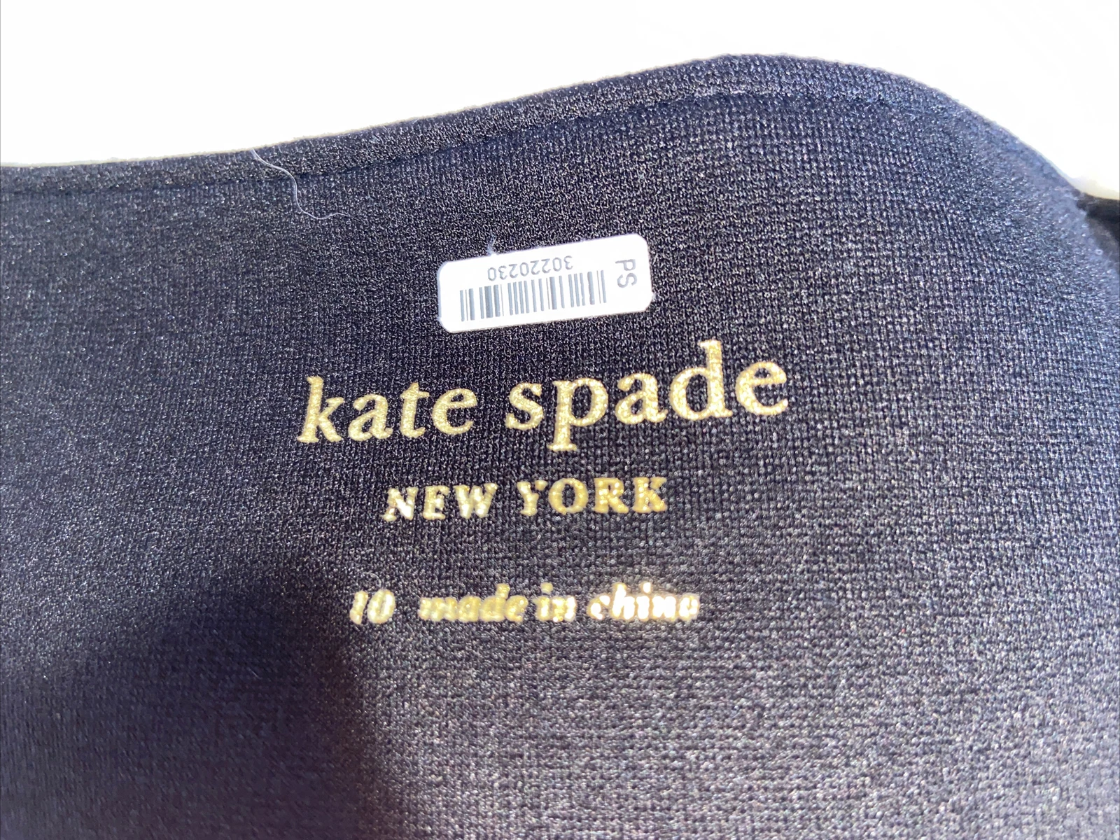 Abito Kate Spade NY Mainline Ponte senza maniche bianco e nero taglia 10 us intime ottimeioni