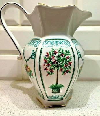 NEW! AYNSLEY VICTORIA'S GARDEN 7'' PITCHER MADE IN ENGLAND FINE BONE CHINA