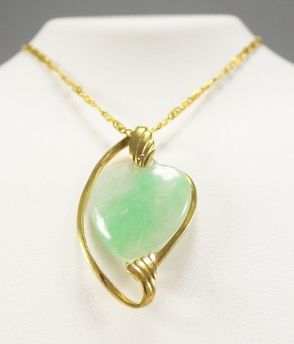 Custom Made Jade Necklace in 24 kt Gold 
