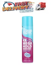 Rave 4X Mega Hold Hair Spray, All-Weather with Vitamin-Rich Formula, 11 oz