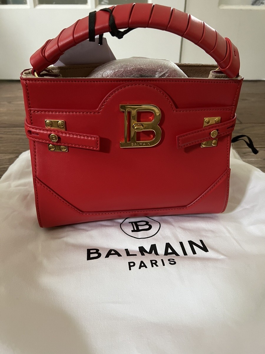 Balmain B-Buzz 22 Leather Top-Handle Bag Rouge | eBay