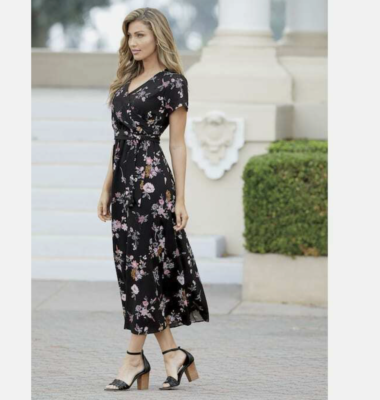 Monroe and Main Floaty Floral Maxi Dress NEW NWT size Large | eBay