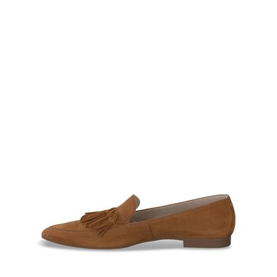 Paul Green Womens Tan Suede Slip-On 