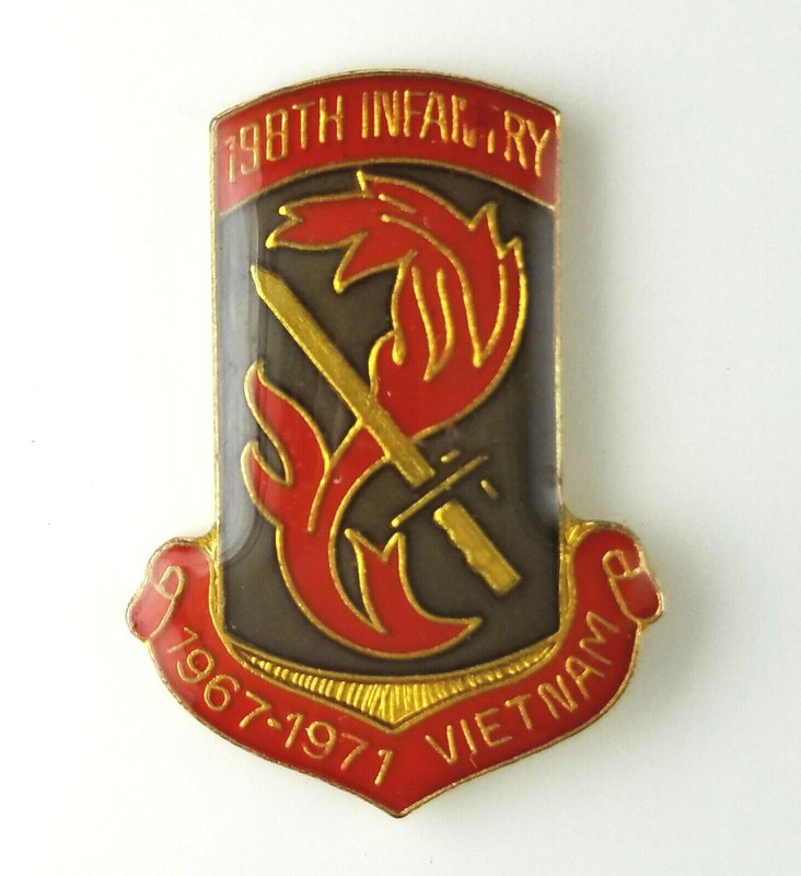198th Infantry 1967-1971 Vietnam Pin (Army, Brigade) metal collectible
