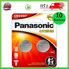 10 x Fresh New Panasonic CR2450 CR 2450 3v LITHIUM Coin Cell Battery Exp. 2035
