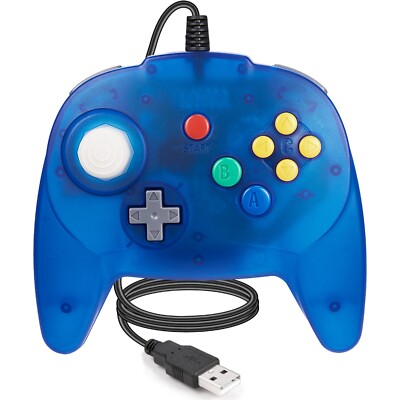 Mini N64 USB Controller Wired Upgraded Joystick for Windows PC Mac Raspberry Pi