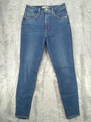 Revtown Jeans Womens 27 High Rise Skinny  Reg Blue Stretch Denim Zip Fly