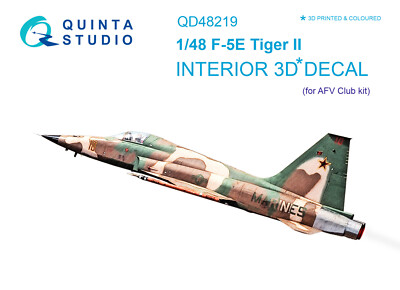 Quinta Studio 1/48 F-5E 3D-gedrucktes & farbiges Interieur auf...
