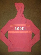 VICTORIA'S SECRET SUPERMODEL ESSENTIALS PINK STRIPE ANGEL ZIPPER HOODIE XS S M L