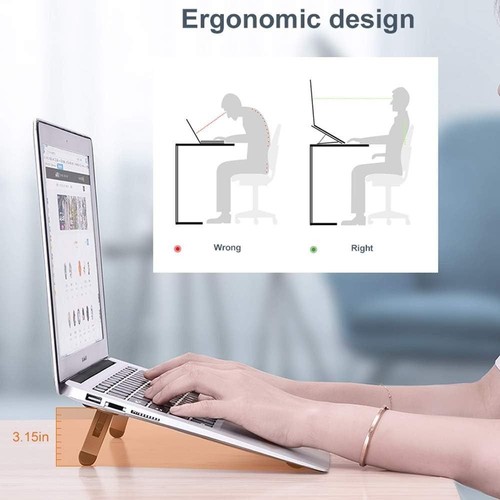 Folding Laptop Riser Stand Laptop Kickstand for MacBook/Dell/HP/Lenovo/Samsung - Afbeelding 7 van 16