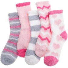 Womens Fuzzy Socks Cozy Fluffy Winter Cabin Slipper Warm Fleece Soft Thick Co...