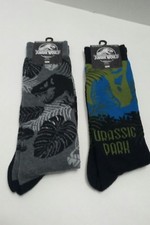 Jurassic Park T-Rex Jurassic Skull Palm Crew Socks Size 6.5-12// R5