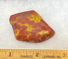 BEST MORGAN HILL POPPY JASPER AA GRADE BRIGHT SANDED SHARD 27.12 GRAMS