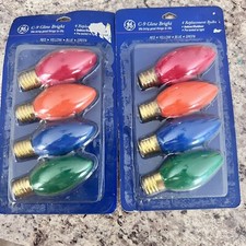 GE C-9 Glow Bright Replacement Christmas Bulb Lights Indoor/Outdoor NEW Lot of 2