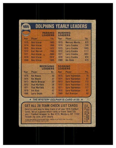 1976 TOPPS FOOTBALL #276-527 YOU PICK SEE PHOTOS OF EVERY CARD STARS NEW LISTING - Picture 433 of 473