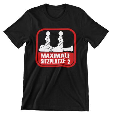 Maximale Sitzplätze 2 T Shirt Lustig Sprüche Kult 69 Dreier Herrentag Jga  D9